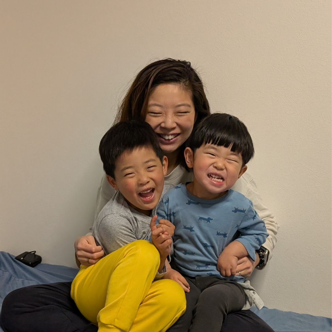 真理さんとお子さん二人